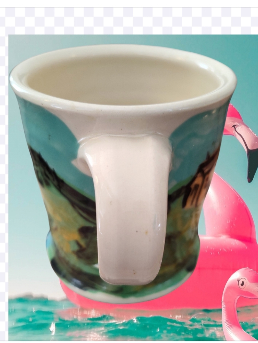 Pottery Studio Glazed Mug Crockett, Ca Bridge House Scenery Artisan Local - Picture 3 of 5